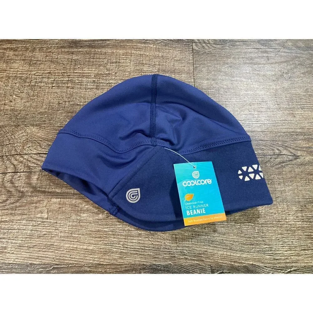 NEW Thermo Insulated Ice Runner Beanie Coolcore Technology Deep Cobalt Blue OS